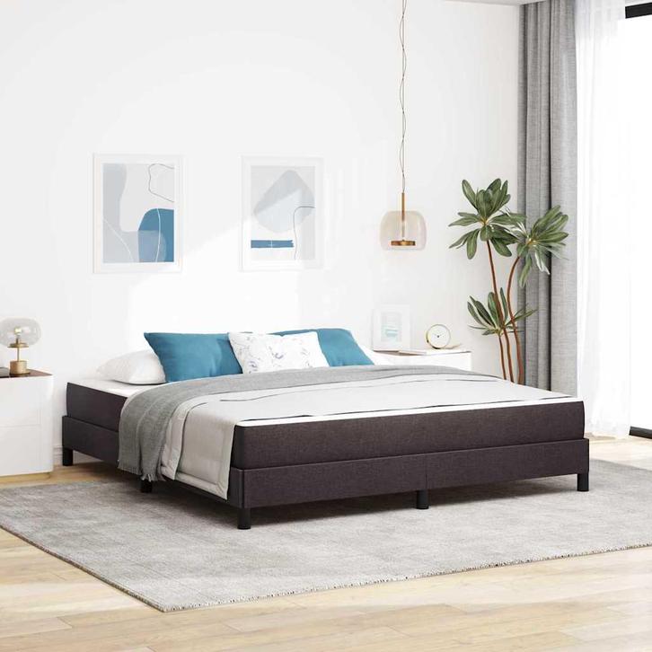 vidaXL Boxspring bed met matras Donkerbruin 180 x 200 cm, Huis en Inrichting, Slaapkamer | Bedden, Nieuw, Verzenden