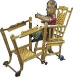 Meier-Bebé en silla alta-Antiguo Penny toy en hojalata