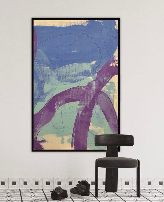 Stefanie Raus - Blau Violett 1027 XXL, Antiek en Kunst, Kunst | Schilderijen | Modern