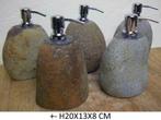 Natuursteen accessoires voor de badkamer, zeeppomp, beker, Nieuw, Overige typen, Ophalen of Verzenden