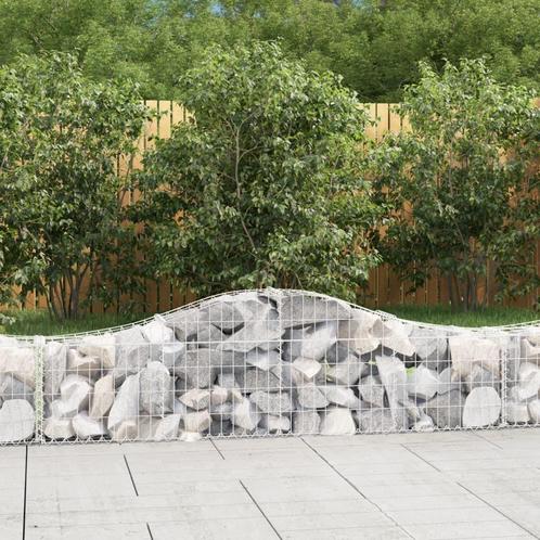 vidaXL Schanskorven 3 st gewelfd 200x30x40/60 cm, Tuin en Terras, Bloempotten, Nieuw, Verzenden