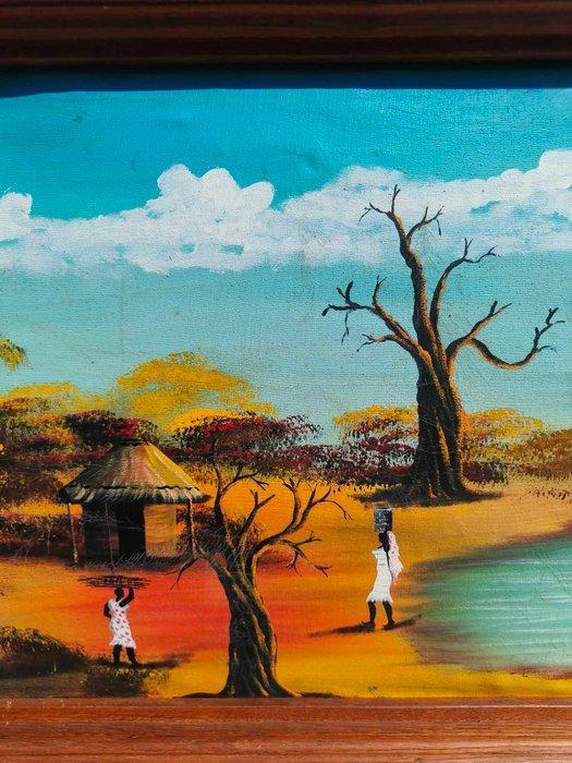 K.SOSO (XX) - Maisha ya kijiji juu ya maji, Antiek en Kunst, Kunst | Niet-Westerse kunst