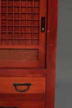 winkeldisplaykast - Hout, Metaal, Keyaki-hout (Zelkova -