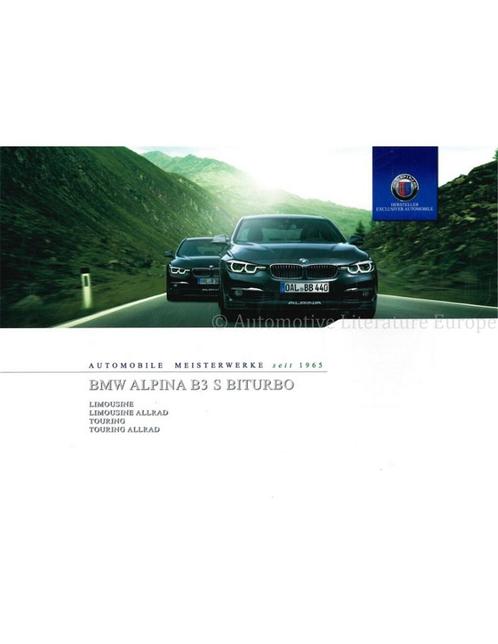 2017 BMW ALPINA B3 S BITURBO BROCHURE DUITS, Livres, Autos | Brochures & Magazines