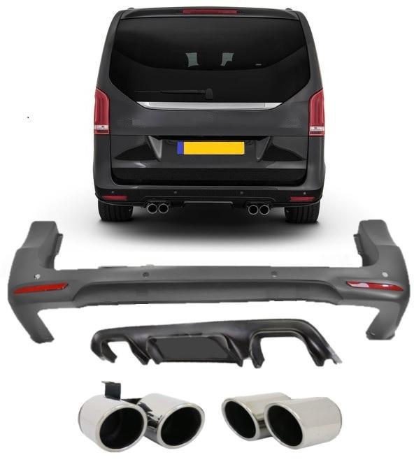 Achterbumper | Mercedes-Benz | Vito 2014- 4d bus / V-klasse, Auto-onderdelen, Carrosserie, Nieuw, Mercedes-Benz, Verzenden