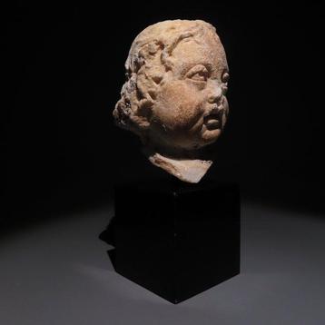 Romain antique Marbre Figure de tête dÉros. 1er-3e siècle
