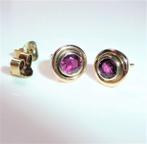 14 karaat Geel goud - Oorbellen - 0.60 ct Robijnen