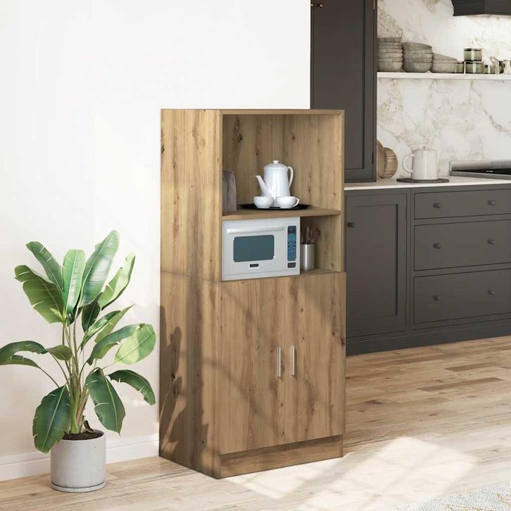 vidaXL Keukenkast 57x41,5x131,5 cm bewerkt hout artisanaal, Huis en Inrichting, Kasten | Overige, Nieuw, Verzenden