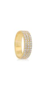 Ring - 14 karaat Geel goud - 1.23ct. tw. Diamant, Handtassen en Accessoires, Ringen, Nieuw