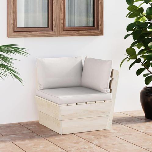 vidaXL Tuinhoekbank met kussens pallet geïmpregneerd, Tuin en Terras, Tuinsets en Loungesets, Nieuw, Verzenden