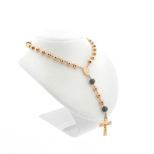 Gouden rozenkrans | 44 cm (rooms katholiek, maria, ketting), Handtassen en Accessoires, Kettingen, Overige kleuren, Gebruikt, Goud