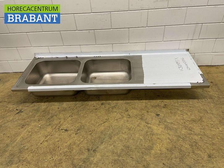 Plan de travail en acier inoxydable Double évier 210 x 70 cm, Articles professionnels, Horeca | Autre, Envoi
