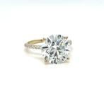 Ring - 14 karaat Geel goud - 3.20ct. tw. Diamant (Lab-grown), Nieuw