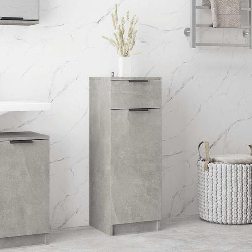 vidaXL Badkamerkast 32x34x90 cm bewerkt hout betongrijs, Huis en Inrichting, Kasten | Overige, Nieuw, Verzenden