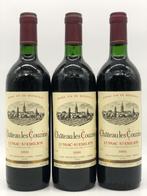 3 x 75cl Chateau Les Couzins Lussac-St.Emilion 1991 (rood), Ophalen of Verzenden, Nieuw, Frankrijk, Rode wijn