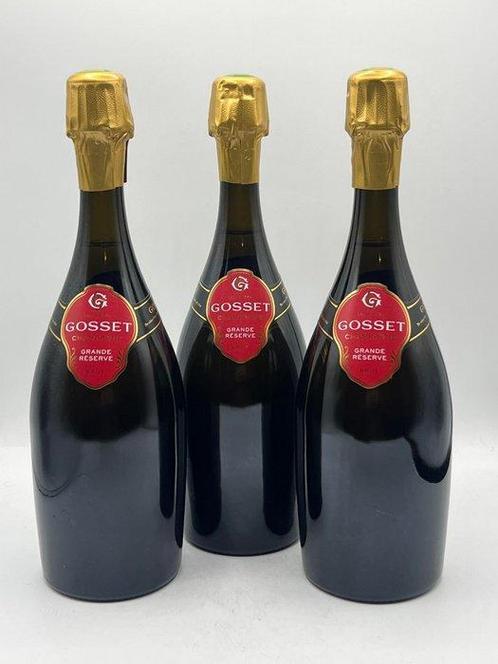 Gosset, Champagne Grande Reserve - Champagne Brut - 3, Collections, Vins