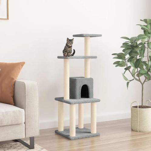 vidaXL Kattenkrabpaal met sisal krabpalen 105 cm lichtgrijs, Dieren en Toebehoren, Katten-accessoires, Nieuw, Verzenden
