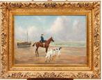 Jef Van Leemputten (XX) - Amazone met windhonden, Antiek en Kunst