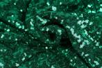 10 meter paillettenstof - Turquoise - 100% polyester, Overige kleuren, Verzenden, 120 cm of meer, Polyester