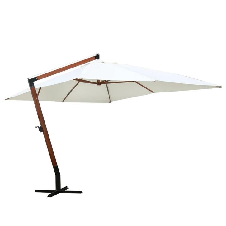vidaXL Parasol 300x400 cm wit, Tuin en Terras, Parasols, Nieuw, Verzenden