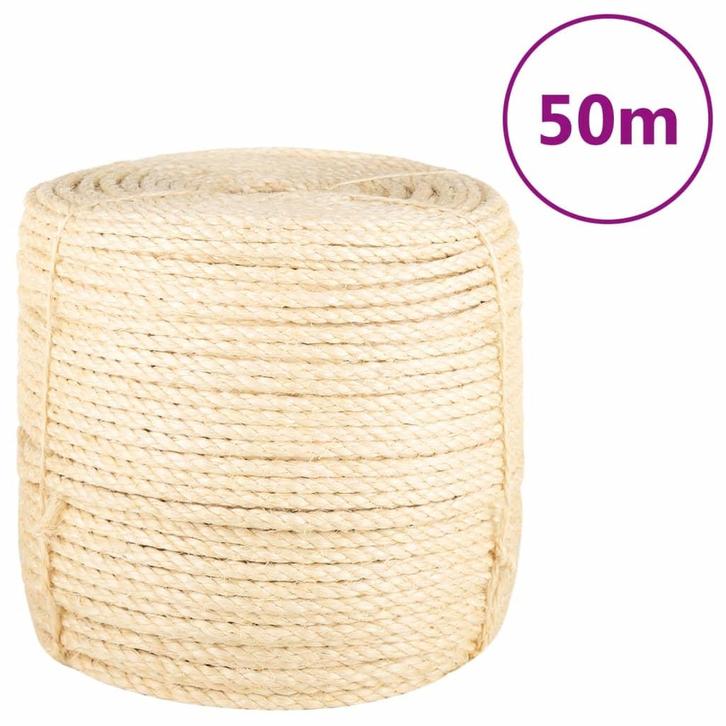vidaXL Touw 8 mm 50 m 100% sisal, Doe-het-zelf en Bouw, IJzerwaren en Bevestigingsmiddelen, Nieuw, Verzenden