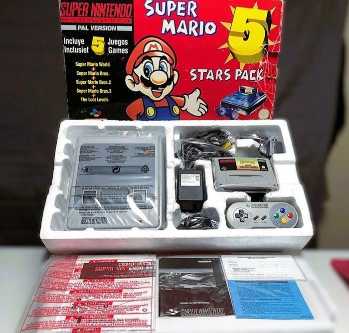 Nintendo - Super Nintendo (SNES) - Super Mario 5 Stars Pack, Games en Spelcomputers, Spelcomputers | Overige Accessoires