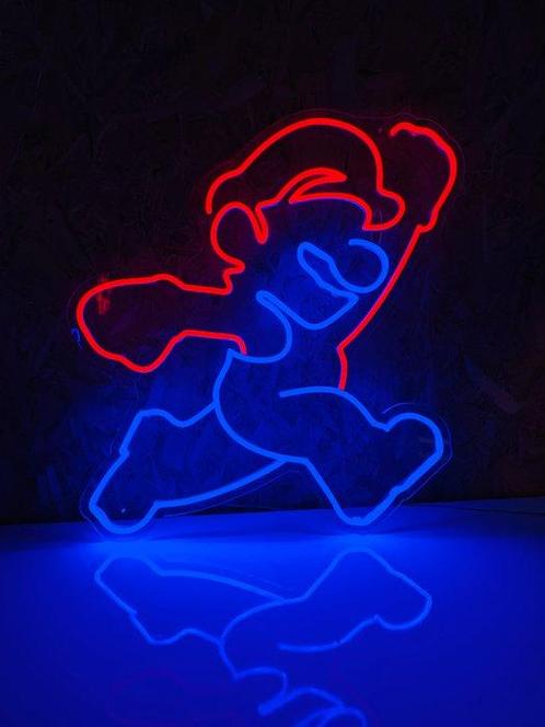 Nintendo - Mario - Enseigne lumineuse au néon - plexiglass, Antiek en Kunst, Antiek | Wandborden en Tegels