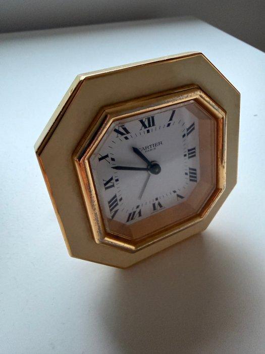 Tafelklok, Wekker - Cartier - Metaal, Emaille, Verguld -, Antiquités & Art, Antiquités | Horloges