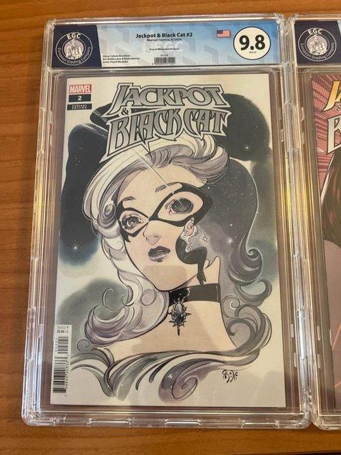 Jackpot & Black Cat #2 Adam Hughes Main Cover + #2 Peach, Boeken, Strips | Comics