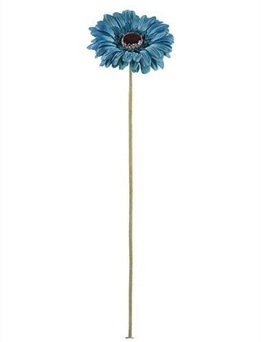 Gerbera 53 cm Teal Zijden bloemen / st, Huis en Inrichting, Woonaccessoires | Kunstplanten en Kunstbloemen, Nieuw