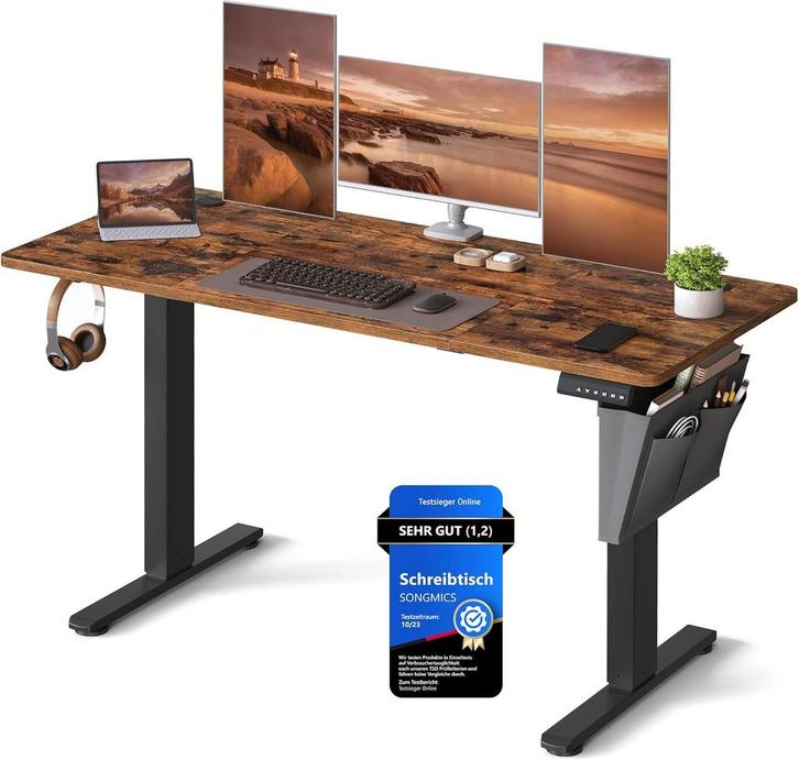 Zit sta bureau 140x60 cm - hoogte verstelbaar 72 t/m 120 cm, Huis en Inrichting, Bureaus, Verzenden
