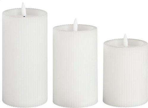 Tweedekans | Mica Decorations LED Pilaarkaars - Set van 3 -, Diversen, Kerst, Ophalen of Verzenden