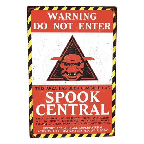 Ghostbusters Replica 1/1 Metal Sign Spook Central, Collections, Cinéma & Télévision, Enlèvement ou Envoi