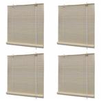 vidaXL Rolgordijnen 4 st 120x160 cm bamboe natuurlijk, Verzenden, Nieuw