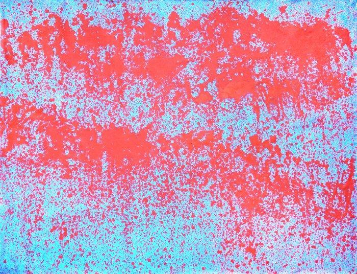 Jürgen Angeler - Red Rain - XXL, Antiquités & Art, Art | Peinture | Moderne