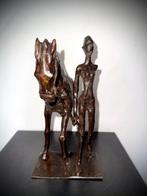 Abdoulaye Derme - sculptuur, Cavalière & Cheval - 25 cm -
