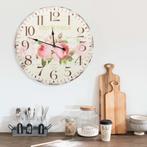 vidaXL Wandklok vintage stijl 60 cm bloemen, Huis en Inrichting, Woonaccessoires | Klokken, Verzenden, Nieuw