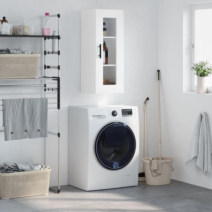 vidaXL Bovenkast 34,5x34x90 cm wit, Huis en Inrichting, Kasten | Dressoirs, Nieuw, Verzenden