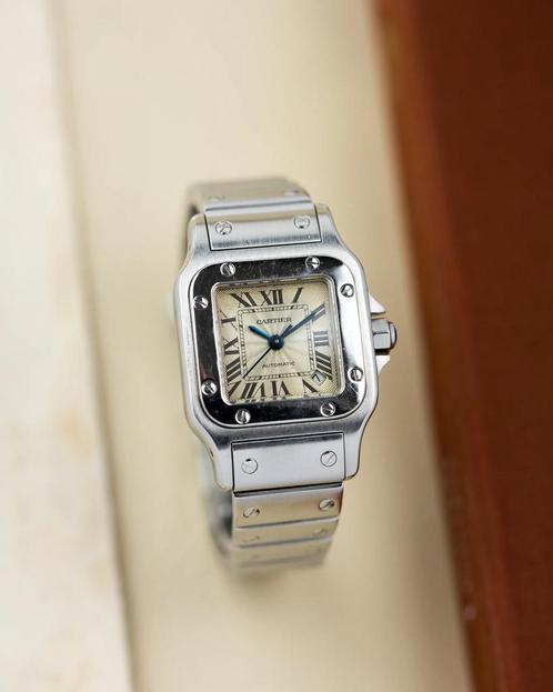 Cartier Santos Galbée 2423 uit 2001, Handtassen en Accessoires, Horloges | Dames, Verzenden