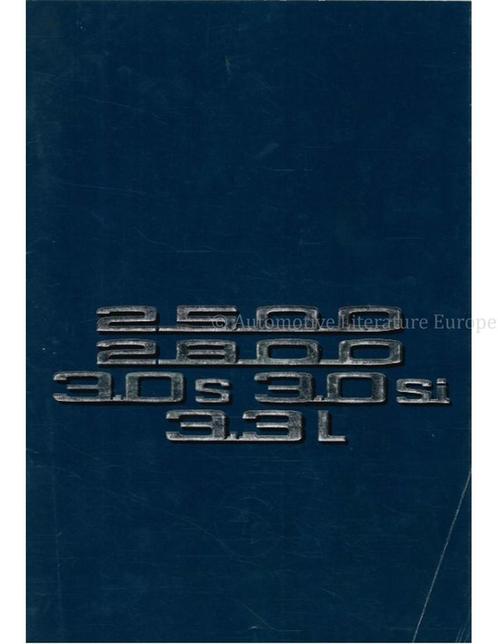 1974 BMW 2500 | 2800 | 3.0S | 3.0SI | 3.3L BROCHURE, Boeken, Auto's | Folders en Tijdschriften