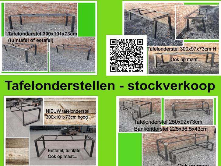 Tafelonderstellen STOCKVERKOOP - eettafel - tuintafel, Tuin en Terras, Tuintafels, Nieuw, Metaal, Rechthoekig, Ophalen
