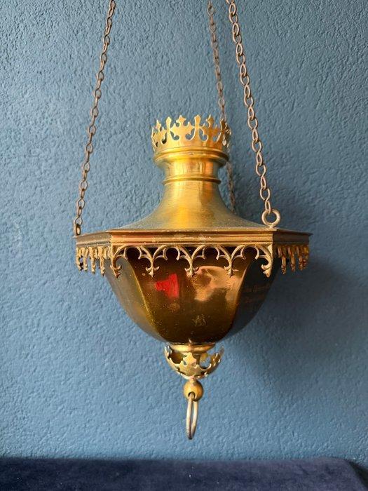 Neo Gotische godslamp - Antiek - Brons, Messing - 1850-1900, Antiek en Kunst, Kunst | Niet-Westerse kunst