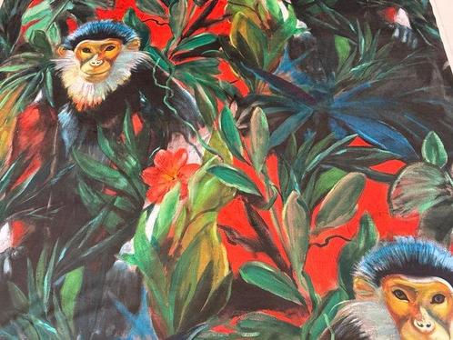 Kijk in de Jungle – Katoenen fluweel met exotische charme -, Antiek en Kunst, Antiek | Tapijten, Tafelkleden en Textiel