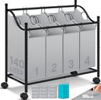 KESSER® Wasmand op Wieltjes met 4 Uitneembare Vakken - Wasso, Verzenden, Nieuw