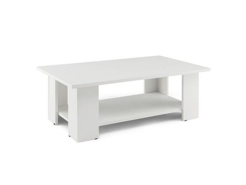 Coast Salontafel - 2-Laags - Hout - 90 x 52 x 32 cm - Wit, Huis en Inrichting, Woonaccessoires | Overige, Nieuw, Verzenden