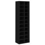 TM Schoenenkast 54x34x183 cm bewerkt hout zwart, Verzenden, Nieuw