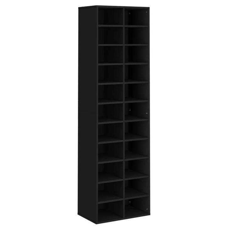 TM Schoenenkast 54x34x183 cm bewerkt hout zwart, Auto diversen, Autogereedschap, Verzenden
