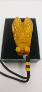 Amulette Cigale en jade naturel Miy ancienne - Amulette -, Antiek en Kunst