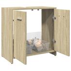 vidaXL Wastafelkast 60x33x60 cm bewerkt hout sonoma, Huis en Inrichting, Badkamer | Badkamermeubels, Verzenden, Nieuw
