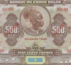 Congo belge - 500 Francs 1945 - SPECIMEN - Pick 18Acs PMG 65